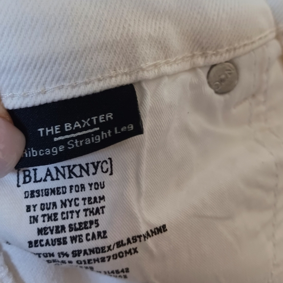 BLANKNYC Baxter Ribcage Straight Leg Jeans Natural White (Off-White) Size 27 - Picture 9 of 10
